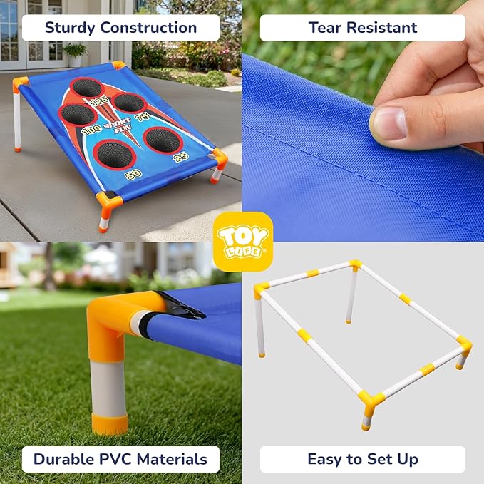 TOY Life Bean Bags Toss Carnival Games, Cornhole, Outdoor Toys for Kids Ages 4-8, Backyard Game Sports & Outdoor Play, Outside Toys for Ages 5-7, Family Lawn Yard Games Birthday Party, Gift for Boys