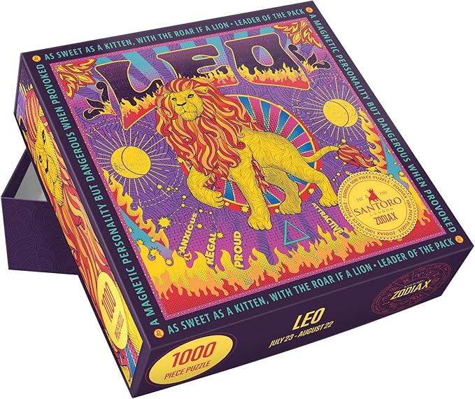 Zodiax - 1000 Piece Jigsaw Puzzle - Leo - Fun Birthday Gift For Kids, Adults | Astrology Gifts for Women and Men | Zodiac Horoscope Puzzle