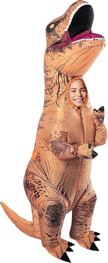 Rubies Fun Inflatable Original T-Rex Dinosaur Costume For Kids, For Themed Party and Halloween, Standard Size