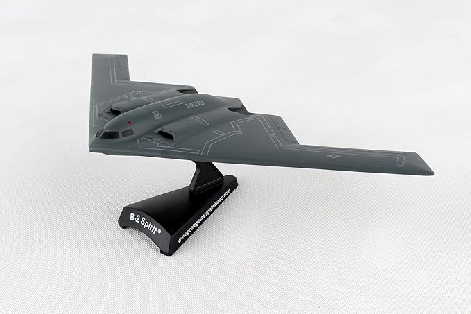 Daron B-2 Spirit Stealth Bomber Die-Cast Model – 1:280 Scale Long-Range Strategic Aircraft Replica with Display Stand, Highly Detailed, 3” Length x 7.4” Wingspan, Adult Collectible Ages 14+
