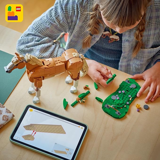 LEGO Creator 3 in 1 Beautiful Horse Building Toy for Kids - Learning Toy for Girls & Boys, Ages 9+ - Build a Horse, Bear, or Deer - Gift for Christmas - 31166