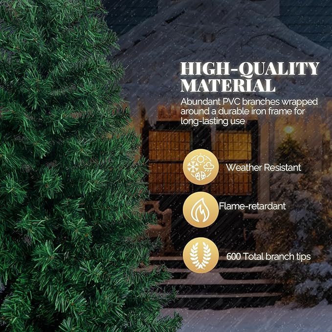 Bonnlo Artificial Christmas Tree, Upgraded Full 4ft Christmas Tree w/ 346 Branch Tips, Small Xmas Tree for Home, Office, Party Decoration, Green