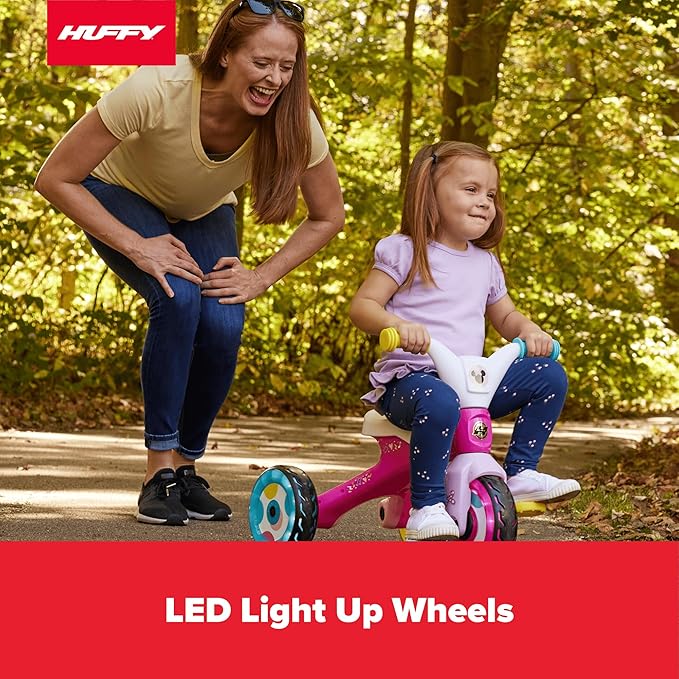 Huffy Disney Minnie Mouse Light Up Kids' Trike, Ideal for Ages 3+, Minnie Mouse Graphics, Colorful and Playful Design, Simple Coaster Brake, Sturdy and Durable, Safe for Toddlers, Girl's