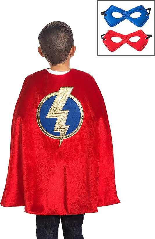 Little Adventures Super Hero Cape & Mask Set Costumes Age 3-8