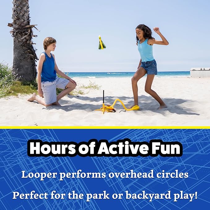 Stomp Rocket Stunt Airplane Refill - Looper Plane Launcher for Kids - Airplane Soars Over 100 Feet - Fun Outdoor Toys & Gift for Boys or Girls