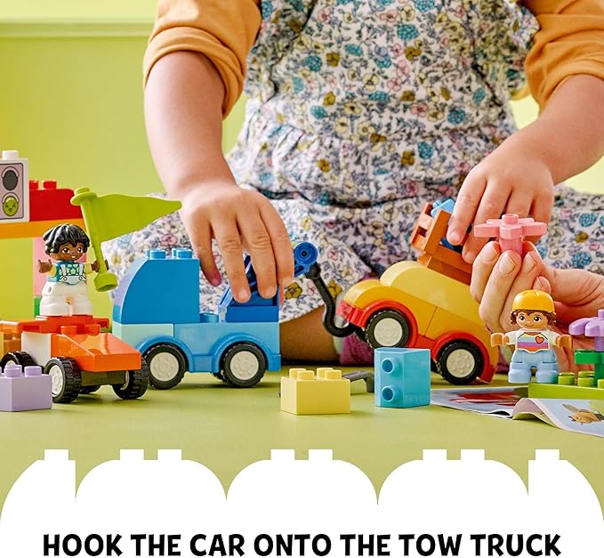 LEGO DUPLO Classic Cars and Trucks Brick Box Building Blocks - Learning & Educational STEM Toys for Toddlers, Ages 1.5+ Years - Develops Fine Motor Skills - Gift for Christmas - 10439