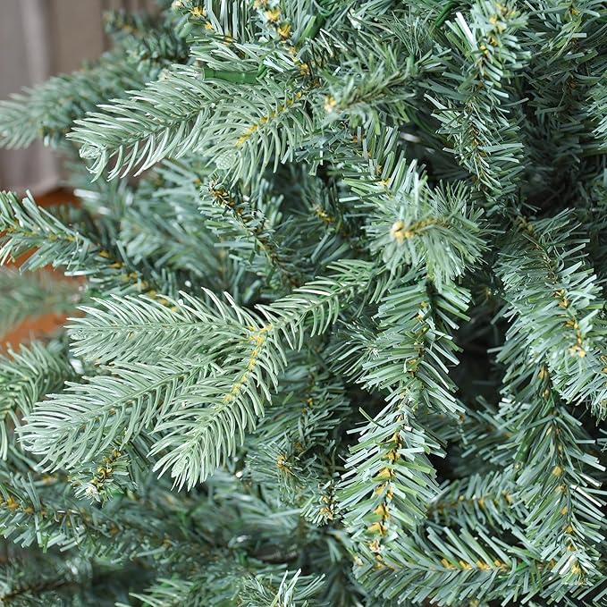 8ft Christmas Tree ，Artificial Full Christmas Trees for Home, Office, Xmas Decoration Spruce Trees with 3308 PE & PVC Branch Tips, Metal Hinges Foldable Base