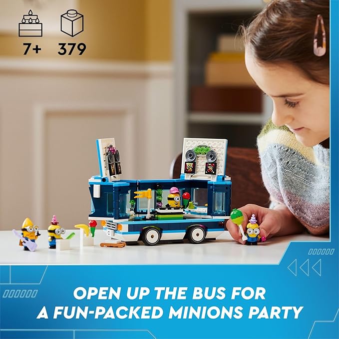 LEGO Despicable Me 4 Minions’ Music Party Bus, Creative Building Toy for Kids, Fun Despicable Me Toy Playset, Gift for Boys and Girls Aged 7 and Up, 75581