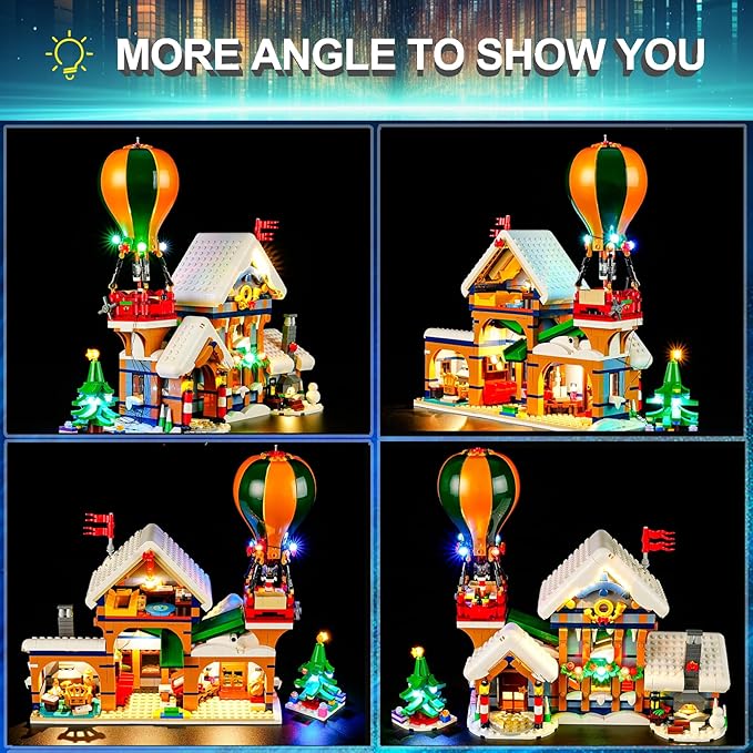 LED Light Kit for Lego 10339 Santa's Post Office, Christmas Décor Lights Building Set, Compatible with Lego 10339 Building Blocks Model(Not Include Blocks Set)