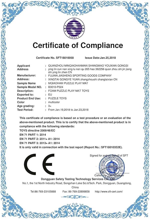 MQIAOHAM® 18 Pieces Puzzle Play Mats, Soft Baby Play Mat, Kids Interlocking Foam Floor Tiles, Toddlers Carpet Playmats G301018-107108