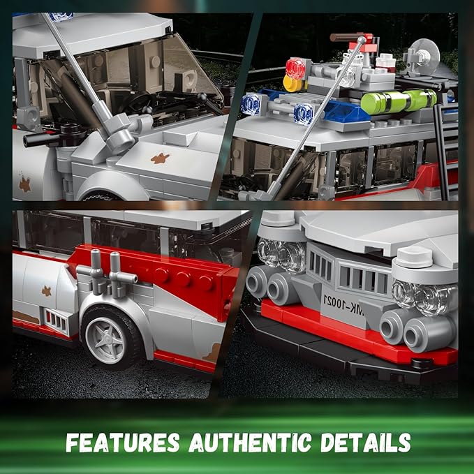 Ghost Car ECTO-1 Building Blocks Kit for Adults, Compatible with Lego Speed, Race Vehicle Building Toy for Kids Boys 8-14, Creative Christmas Birthday Gift for Ghost Bus Movie Fans (646 PCS)