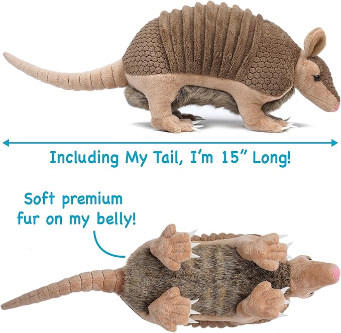 Mike The Armadillo - 9 Inch (Tail Measurement not Included!) Stuffed Animal Plush