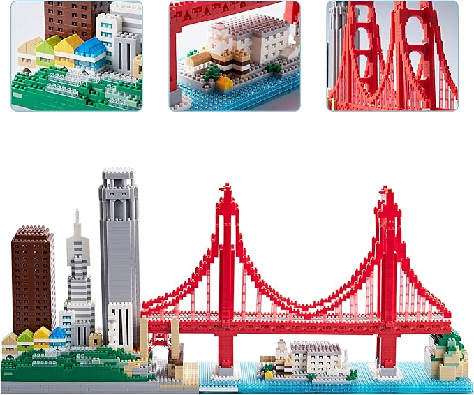 Micro Building Blocks Set for Adults Architecture Skyline Collection San Francisco 3574PCS