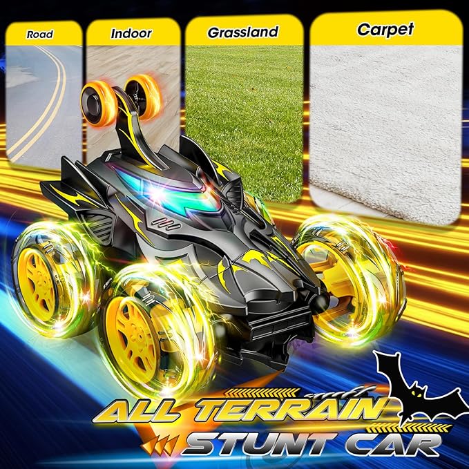 RC Cars Toys for Boys 3 4 5 6 7 8 9 10 Year Old, 360° Flip 4WD Remote Control Stunt Car Kids Toys Indoor Outdoor All Terrain RC Car Christmas Birthday Party Gifts for Kids Boys Age 3-5 4-6 5-7 6-8