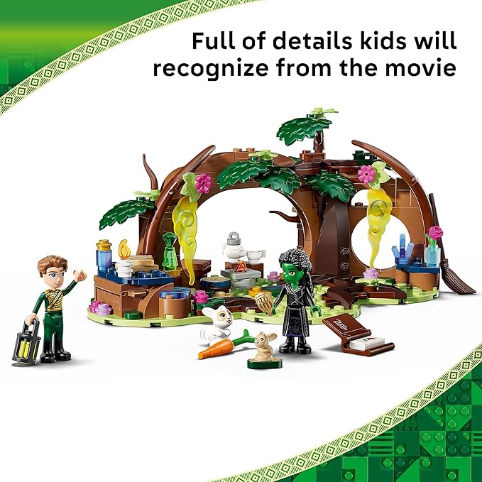 LEGO Wicked Elphaba’s Retreat Building Toy - Elphaba & Fiyero Toy Figures and Playset with Forest Friends - Pretend Play Building Blocks for Kids, Ages 7+ - Wicked Gift for Girls & Boys - 75687
