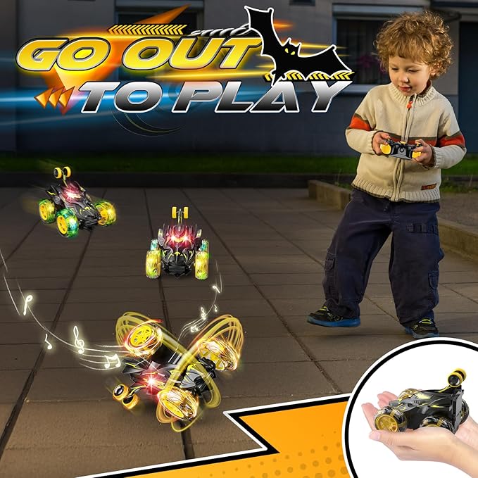 RC Cars Toys for Boys 3 4 5 6 7 8 9 10 Year Old, 360° Flip 4WD Remote Control Stunt Car Kids Toys Indoor Outdoor All Terrain RC Car Christmas Birthday Party Gifts for Kids Boys Age 3-5 4-6 5-7 6-8