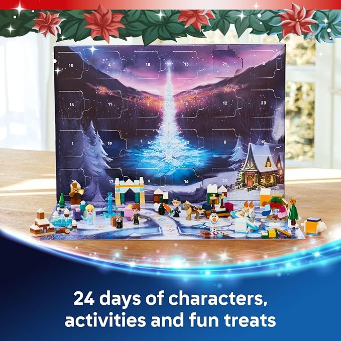 LEGO Disney Frozen Advent Calendar 2025 Kids Toy - Holiday Countdown Playset for Boys & Girls, Ages 5+ - Ana & Elsa Minidolls & Buildable Surprises - Disney Princess Gift for Christmas - 43273