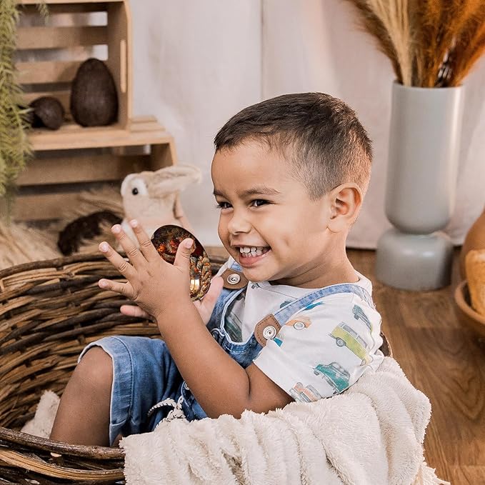 ACOCOFE Dragon Egg with Luminous Base Ornaments, Handmade Resin Crystal Souvenir, Gift for Christmas, Birthdays, Graduation (Red with Base)