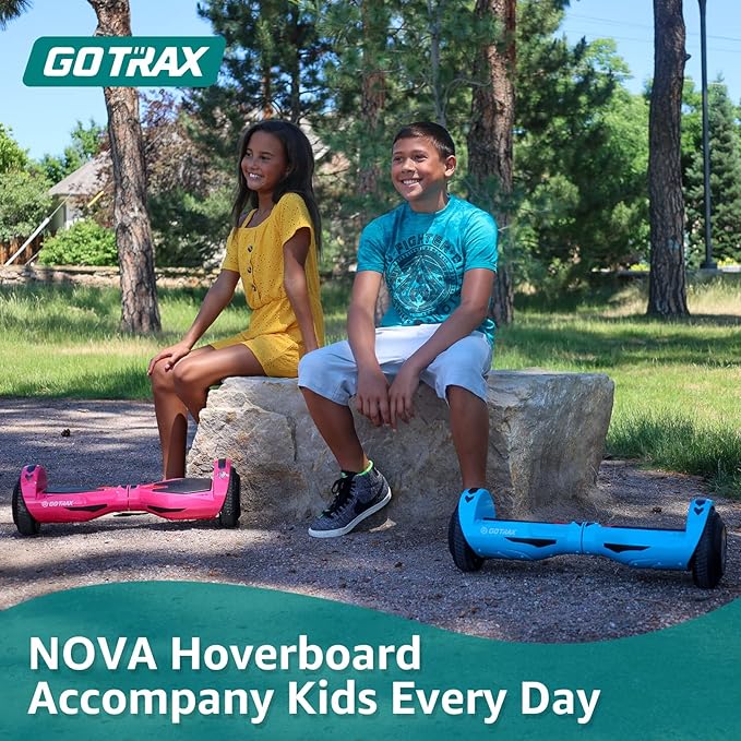 Gotrax Hoverboard with 6.5" LED Solid/Offroad Tires, Max 5/6 Miles Range, 6.2mph Power by Dual Brushless Motor, UL2272 Certified and 65.52Wh/93.6Wh Battery Self Balancing Scooter for 44-176lbs