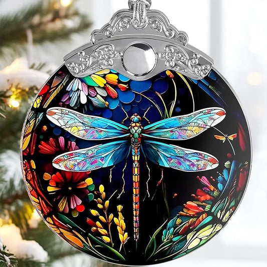 Dragonfly Christmas Ornament - Hanging Tree Decoration - Suncatcher - Gifts for Dragonfly Lovers - Home Decor