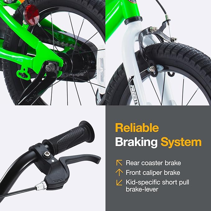 RoyalBaby Kids Bike Freestyle Classic & EZ Balance Pedal Switchable Bicycle, 12 14 16 18 Inch, 3-10 Years Toddler to Big Kids