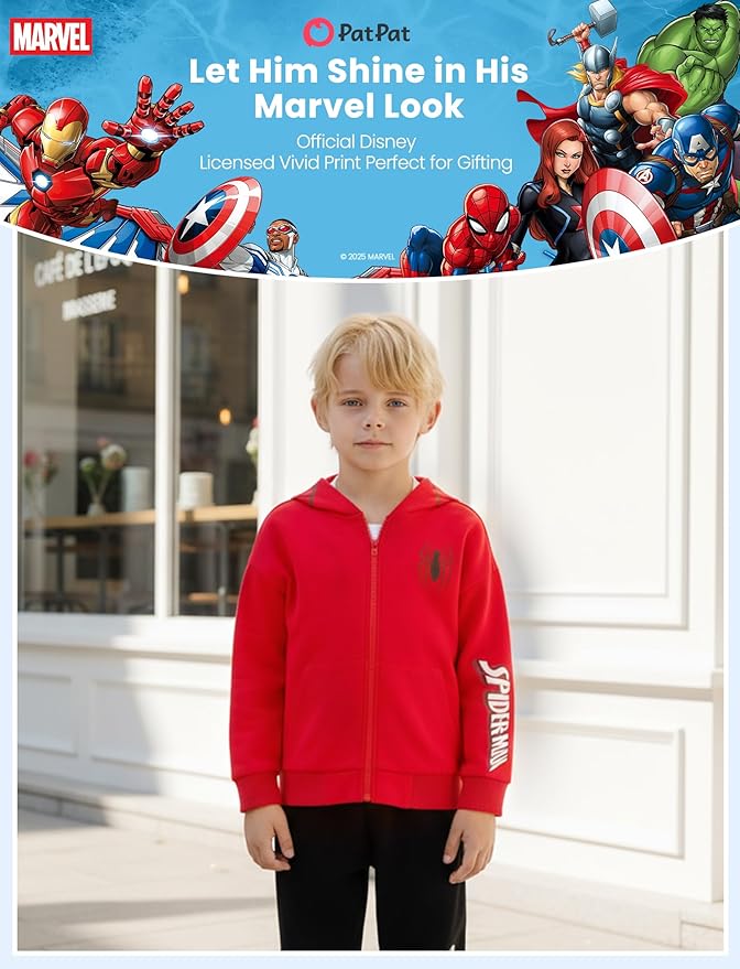 Disney Frozen Stitch Princess Minnie Mickey Spiderman Girls/Boys Zip Up Hoodie Fall Zipper Sweatshirt Jacket Toddler-Big Kid