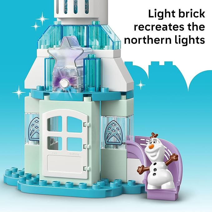 LEGO DUPLO Disney Anna and Elsa’s Frozen Castle Party - Toddler Toy for Girls and Boys 2+ - Building Blocks for Pretend Play and Sensory Development - Preschool Learning Gift for Kids - 10455