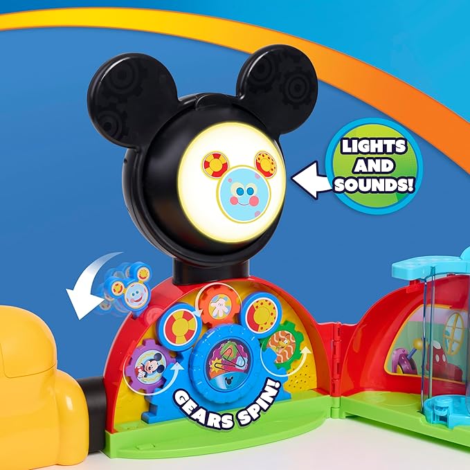 Disney Jr. Mickey Mouse Clubhouse Deluxe 28-inch Playset with Lights and Sounds, 16-Pieces, 3-inch Articulated Figurines, Toy for Fans, Boys, Kids, Ages 3 and Up by Just Play