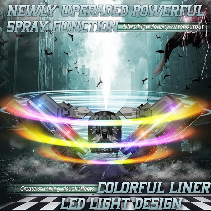 360 Rotating 4WD RC Stunt Car with Cool Spray and Lights - Drift Car for Kids Age 4-13 (Black)