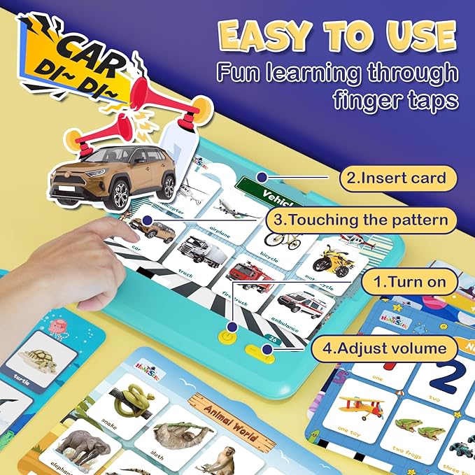 HOMESTEC Astro Pad, Toddler Interactive Learning Toys Ages 3 4 5 6, Kids Speech Therapy Educational Tablet Includes Sight Words, Nursery Rhymes, Stories, Perfect Christmas,Birthday Gift for Boys Girls