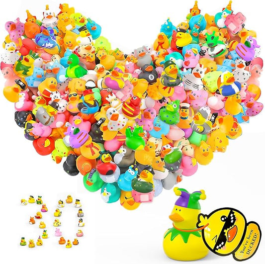 30Pcs Rubber Ducks with Tags for Ducking,Jeep Ducks for Ducking,Jeep Ducks with Tags for Ducking,30 Pack Rubber Ducks+30Cards Tags+30 Straps for Kids Baby Bath Toys Party Favors Cruise Ducks for Ships