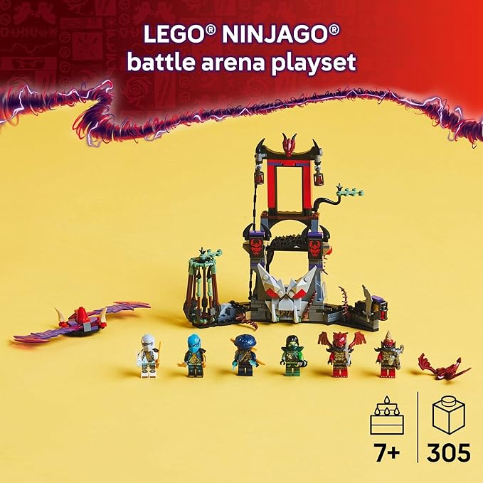 LEGO NINJAGO Dragonian Storm Village Toy Building Set - Pretend Play Playset for Kids, Boys and Girls, Ages 7+ - Spinner Toy with 6 Ninja Minifigures - Gift Idea for Birthdays - 71841