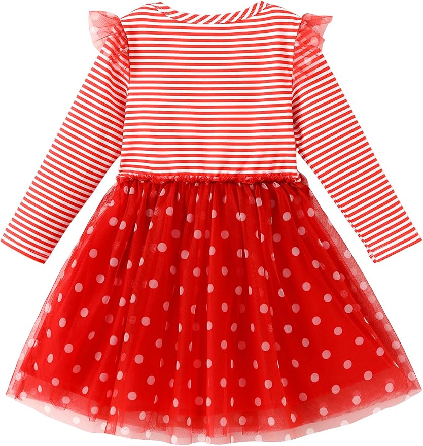 Disney Princess Frozen Minnie Mouse Dress Girls Sparkle Ruffle Tulle Tutu Birthday Party Fall Outfits Clothes Baby to Toddler