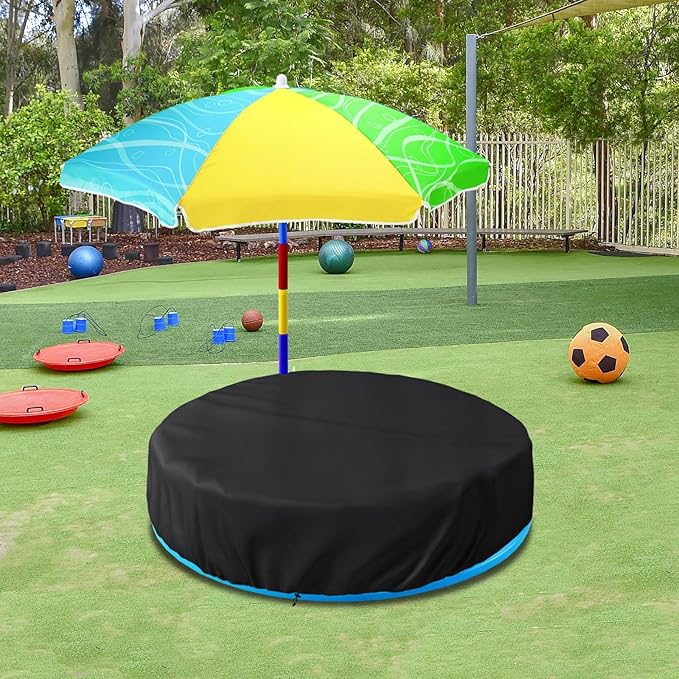 Kids Activity Pool Cover,Outdoor Heavy Duty 600D Waterproof Kiddie Pool Cover for Step2 Play & Shade Pool