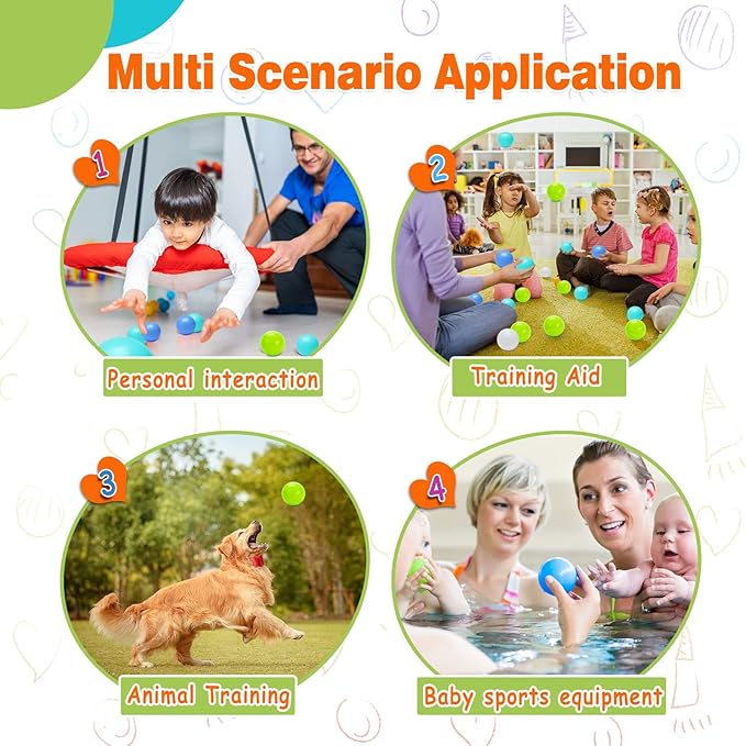 Vanland Ball Pit Balls for Baby and Toddler Phthalate Free BPA Free Crush Proof Plastic - Multicolored Pit Balls in Reusable Play Toys for Kids with Storage Bag