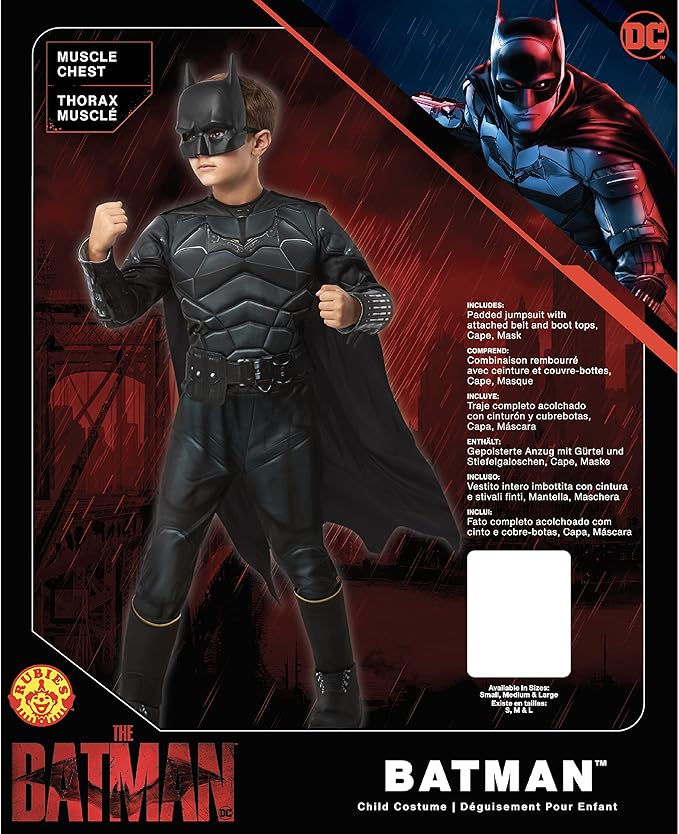 Rubies The Batman: Batman Costume for Kids, Boy's Small