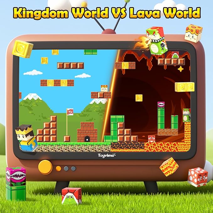 100PCS Magnetic Blocks Magnetic Building Blocks Sensory Toys for Kids Ages 3-5 6-8 8-12 Kids Game Toys for 3+ Year Old Boys & Girls, 3 4 5 6 7 8 9 10 Year Old Boy Birthday Gifts