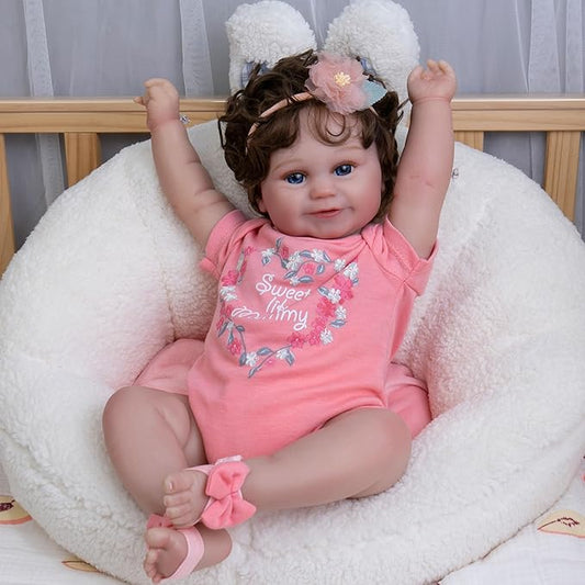 Milidool Realistic Reborn Baby Dolls That Looks Real-Lifelike Soft Body Newborn Baby Dolls, Real Looking 20 Inch American Girl Doll Handmade Real Life Baby Dolls Gift for Kids Age 3+