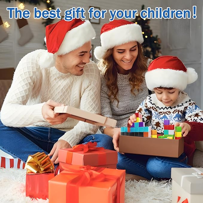 Magnetic Blocks 64PCS - Colorful Cube Construction Set, STEM Preschool kit, Safe ABS no-Odor, CPC ASTM Compliant, Travel-Ready, Ages 3–12, Perfect for Birthday