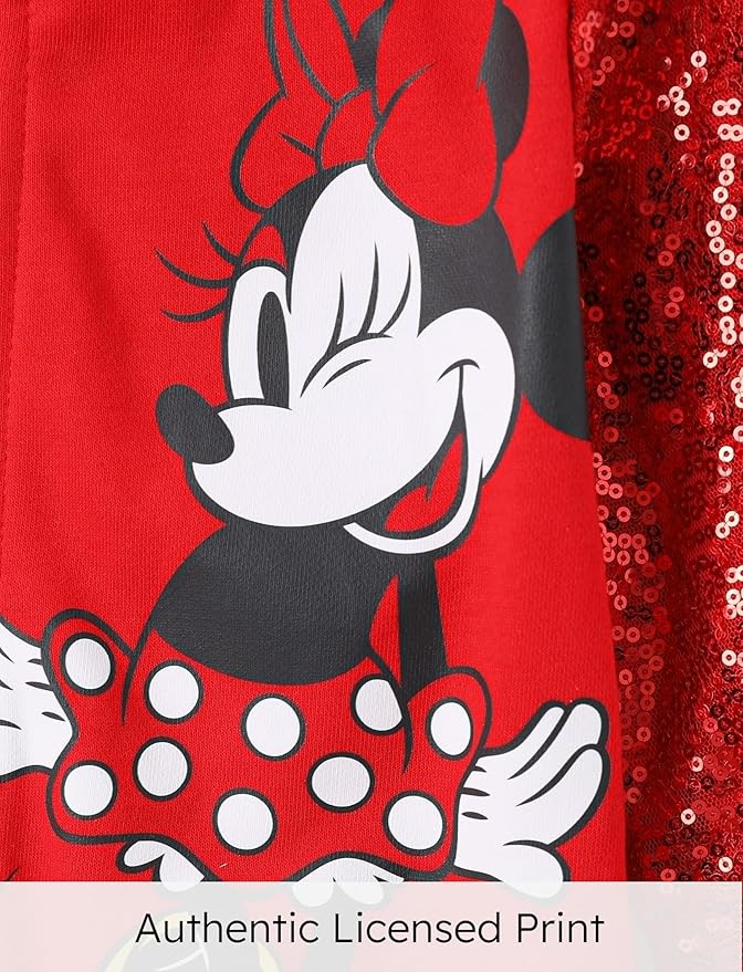 Disney Frozen Elsa Stitch Minnie Mouse Toddler Girl Jacket Sequin Zipper Hoodie Sweatshirt Coat Birthday Clothes 3-13 Years