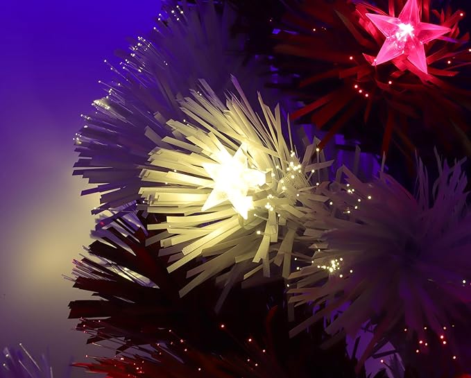 Christmas Concepts® 36" Fibre Optic LED American Flag Christmas Tree - USA Red, White & Blue Christmas Decorations - Indoor & Outdoor Use