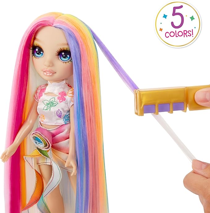 Rainbow High Hair Chalk & Style Amaya - Rainbow 11” Doll. Washable Rainbow Hair Chalk, Color, Style, Play, Rinse & Repeat. Great Gift for Kids 4-12+