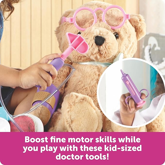Learning Resources Pretend and Play Doctor Kit - 19 Piece Set, Doctor Kit and Costume for Kids, Toy Medical Kit, Toddler Social Emotional Learning Toys, Gifts for Ages 3+