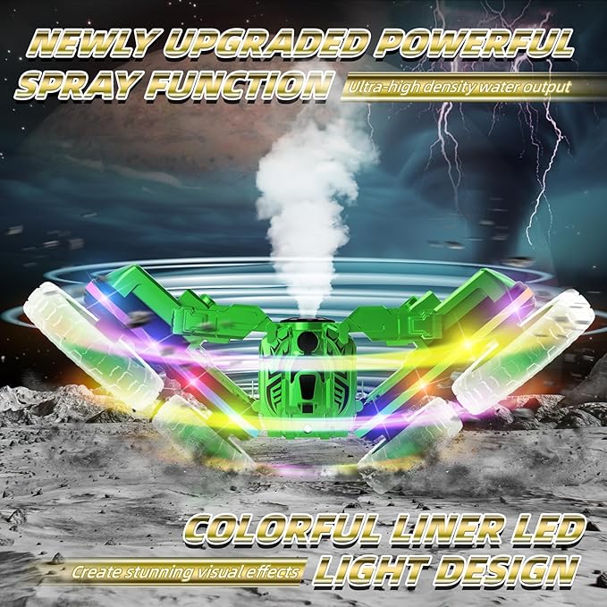 360 Rotating 4WD RC Stunt Car with Cool Lights, Spray, Drift Car for Kids Toys for Boys Girls Age 4-13