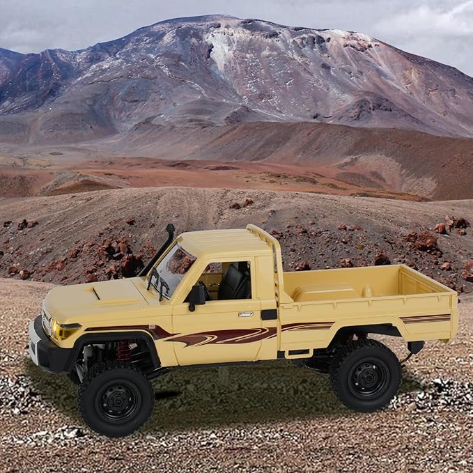 MN82 RC Rock Crawler, 2.4Ghz Toyota Remote Control Truck, 4WD 2 Speeds Switch RC Crawler Off-Road Pick-up with 2 Upgraded 1200mah Battery, 1/12 Scale Trucks (with Gift)