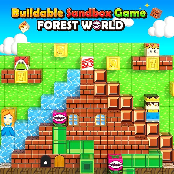 108PCS Magnetic Blocks Building Toys - Build Mine Magnet World Game Adventure Set 1'' Magnet Building Blocks Cubes Boys Girls Toys Ages 3-5 4-6 5-7 6-8 Kids Gifts for 3-12 Years Old