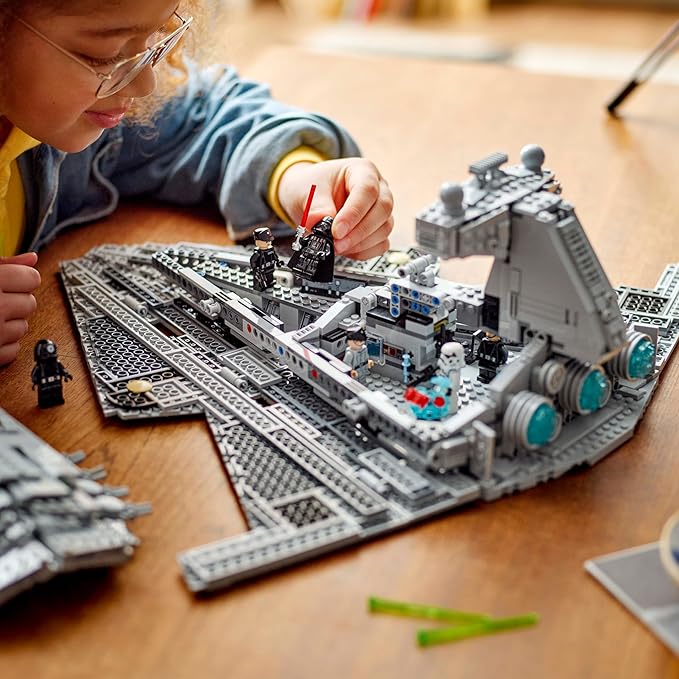 LEGO Star Wars Imperial Star Destroyer Building Toys Set - Birthday Gift Idea for Kids, Boys & Girls, Ages 10+ - Star Wars Darth Vader & 6 Minifigure Toys - 75394