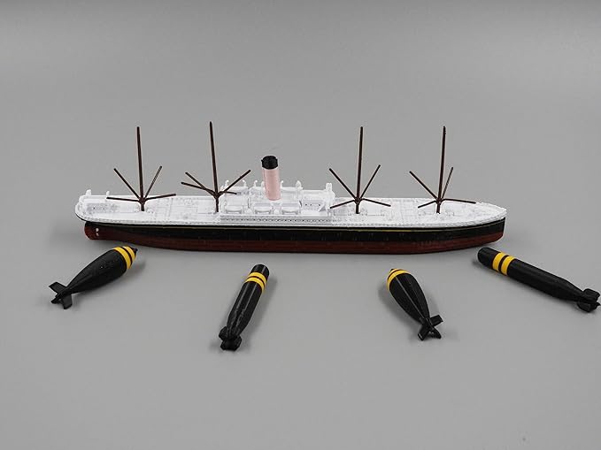 12" Prebuilt Display Model Ship (SS Californian 10" length Model with Torpedos (4ct))