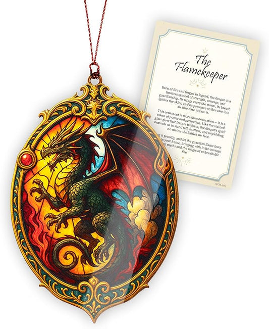 Dragon Ornaments. Dragon Ornaments for Christmas Tree - Book Lover - Christmas Ornament 2025 - Suncatcher Effect Window Hanging.car Hanging Accessories