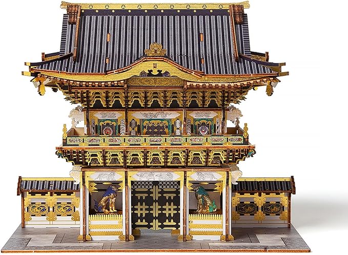 Nikko Toshogu Yomeimon Gate Color Edition – Wooden 3D Model Kit – DIY Japanese Architecture Craft – No Tools Required – Display Piece & Gift Idea